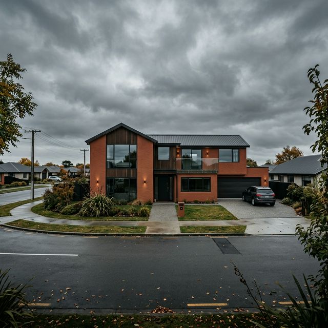 Newly painted residential exterior